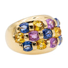 Bague Cocktail en or jaune et saphir - Castafiore