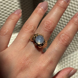Bague Cocktail en or jaune et saphir - Castafiore