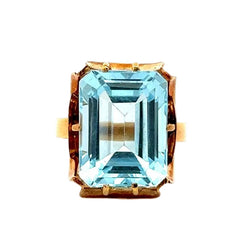 Bague Cocktail en or jaune et topaze - Castafiore