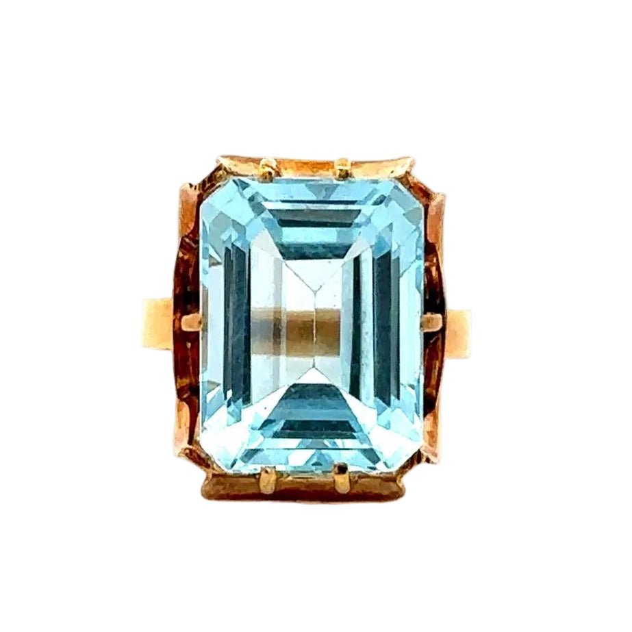Bague Cocktail en or jaune et topaze - Castafiore