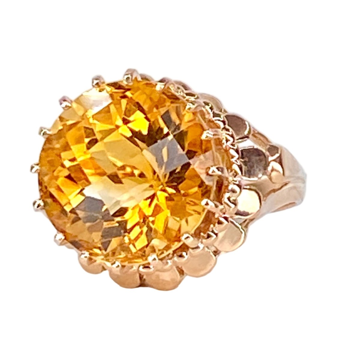 Bague Cocktail en or jaune et topaze - Castafiore