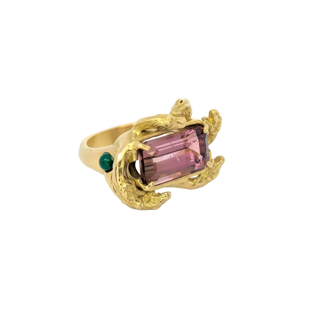 Bague Cocktail en or jaune et tourmaline - Castafiore