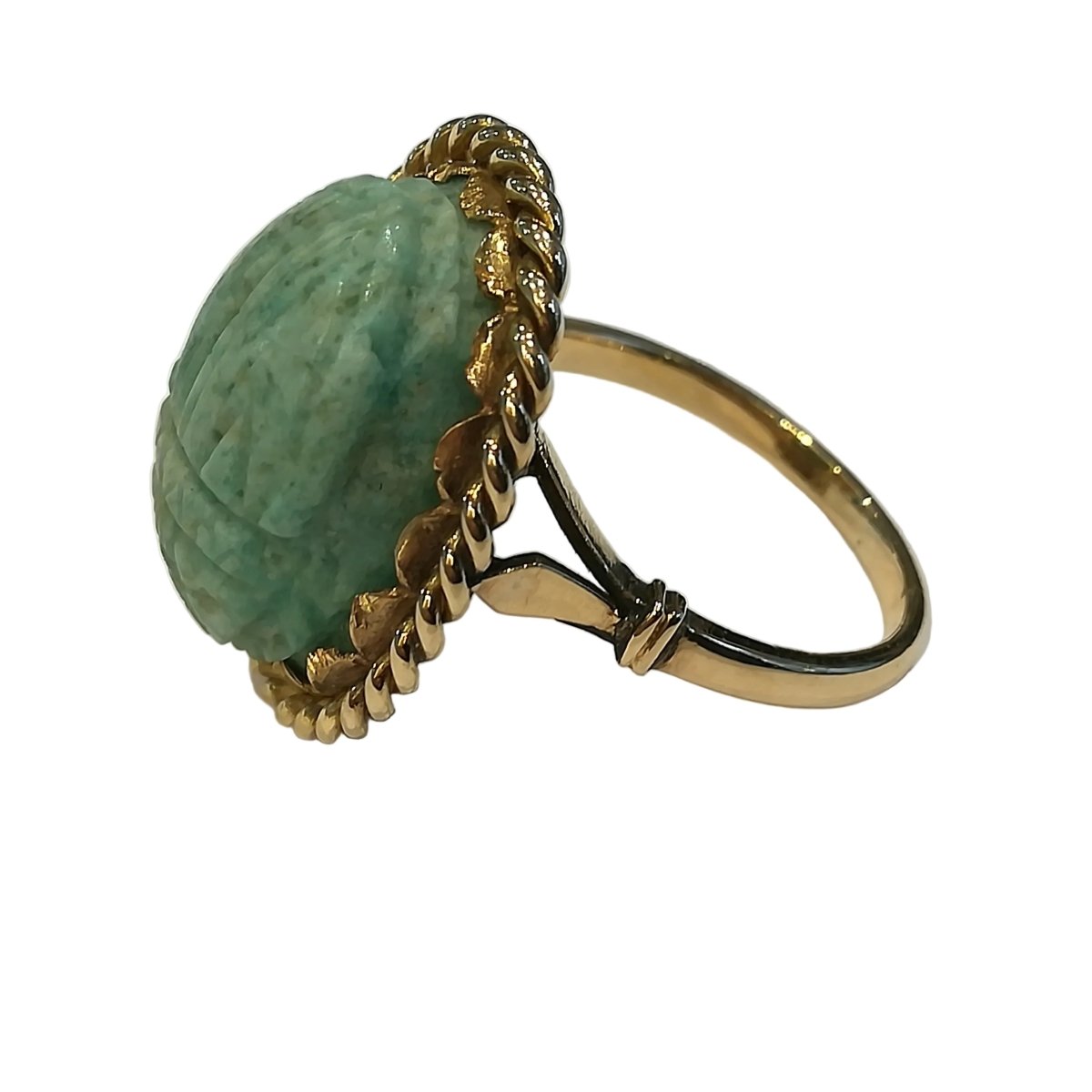 Bague Cocktail en or jaune et turquoise - Castafiore