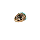 Bague Cocktail en or jaune et turquoise - Castafiore