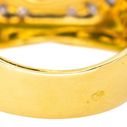 Bague Cocktail en or jaune, péridot et diamants - Castafiore