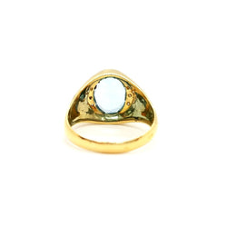Bague Cocktail en or jaune, topaze et diamant - Castafiore