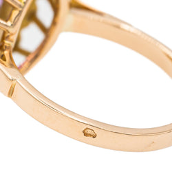 Bague Cocktail en or rose, améthyste et perle - Castafiore