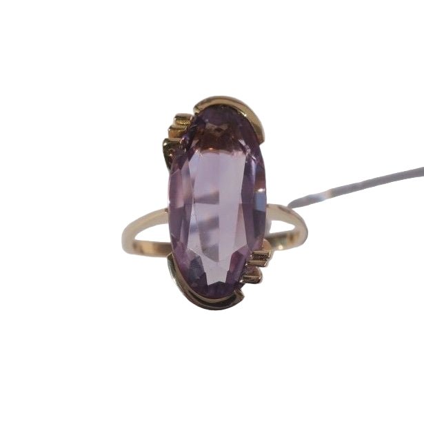 Bague Cocktail en or rose et améthyste - Castafiore