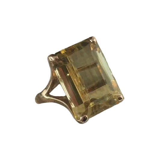Bague cocktail en or rose et citrine - Castafiore