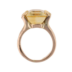 Bague Cocktail en or rose et citrine - Castafiore