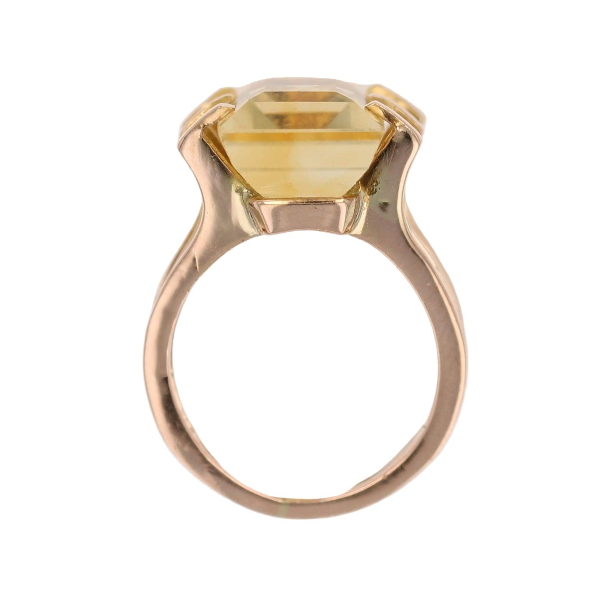 Bague Cocktail en or rose et citrine - Castafiore
