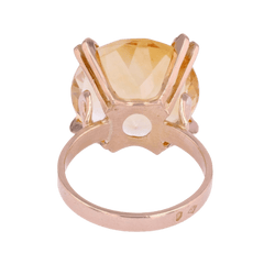 Bague Cocktail en or rose et citrine - Castafiore