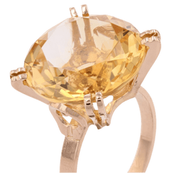 Bague Cocktail en or rose et citrine - Castafiore