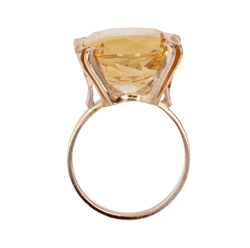 Bague Cocktail en or rose et citrine - Castafiore