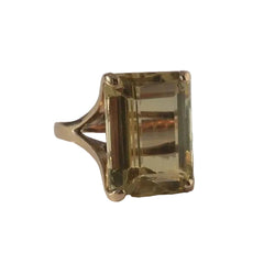 Bague cocktail en or rose et citrine - Castafiore