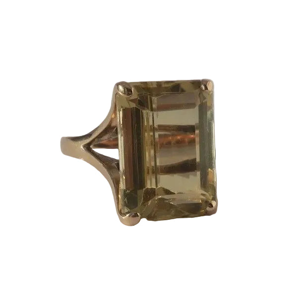 Bague cocktail en or rose et citrine - Castafiore