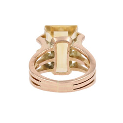 Bague Cocktail en or rose et citrine - Castafiore