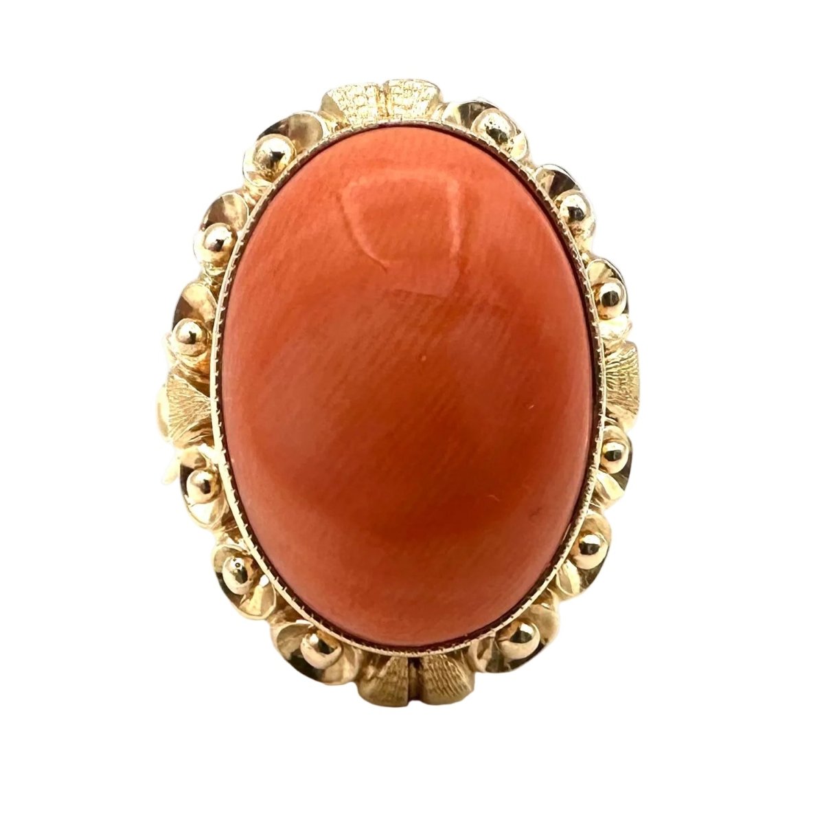 Bague Cocktail en or rose et corail - Castafiore