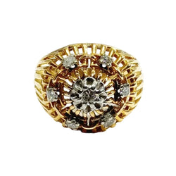 Bague Cocktail en or rose et diamants - Castafiore