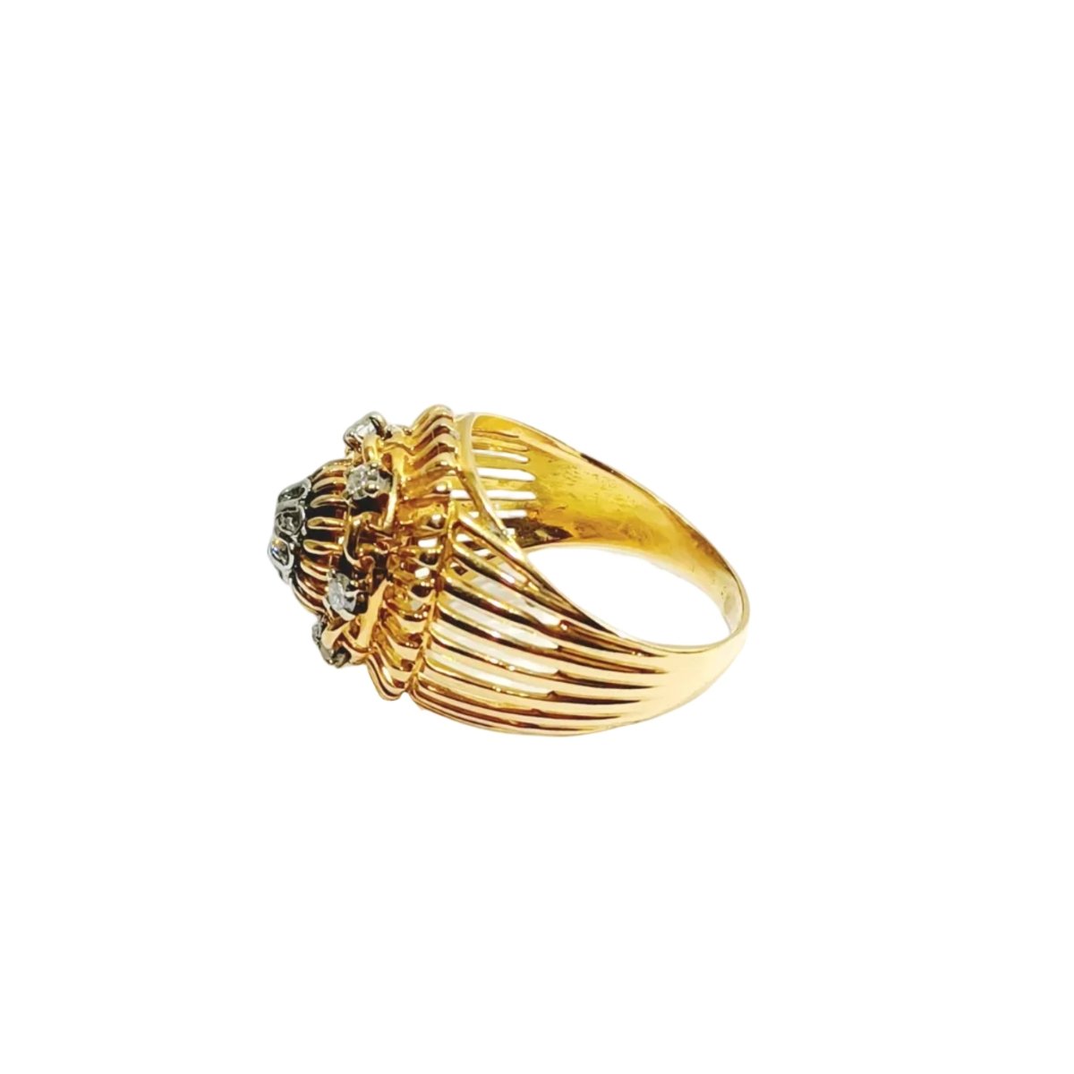 Bague Cocktail en or rose et diamants - Castafiore