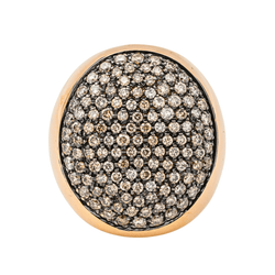 Bague Cocktail en or rose et diamants - Castafiore