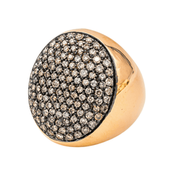 Bague Cocktail en or rose et diamants - Castafiore