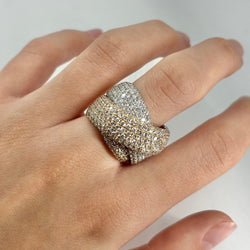 Bague Cocktail en or rose et diamants - Castafiore