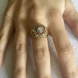 Bague Cocktail en or rose et diamants - Castafiore