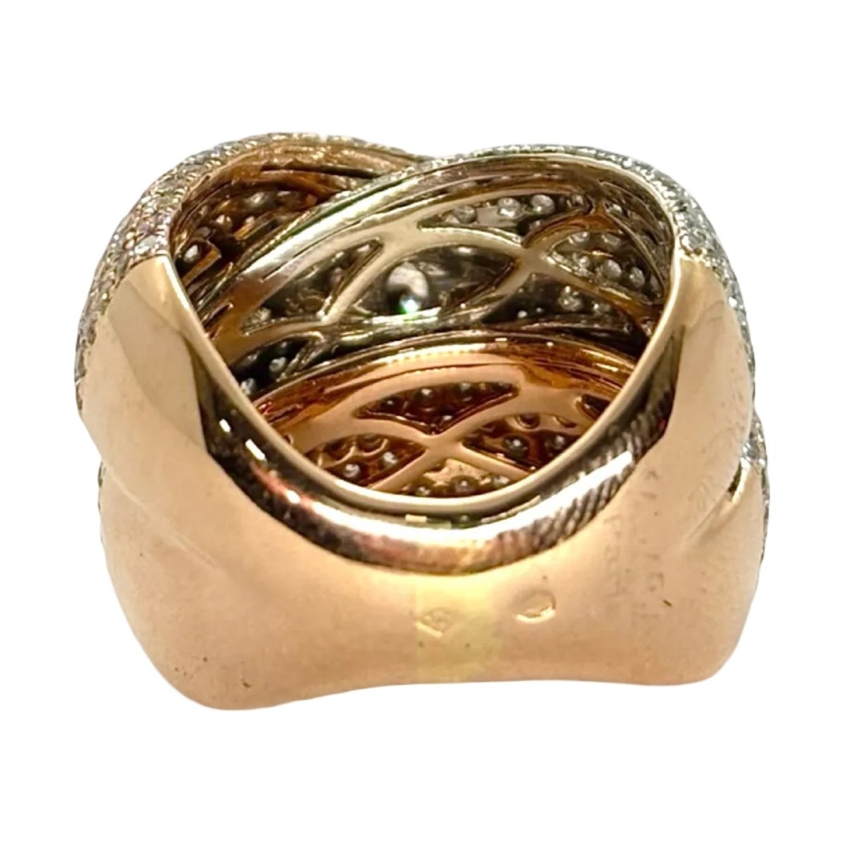 Bague Cocktail en or rose et diamants - Castafiore