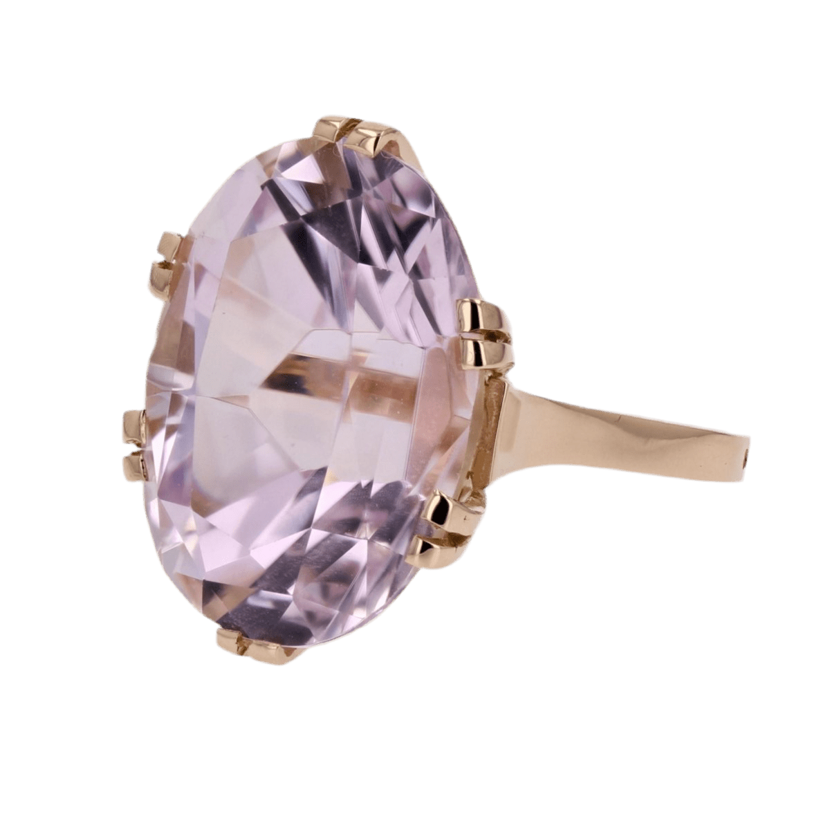 Bague Cocktail en or rose et kunzite - Castafiore