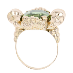 Bague Cocktail en or rose et péridot - Castafiore