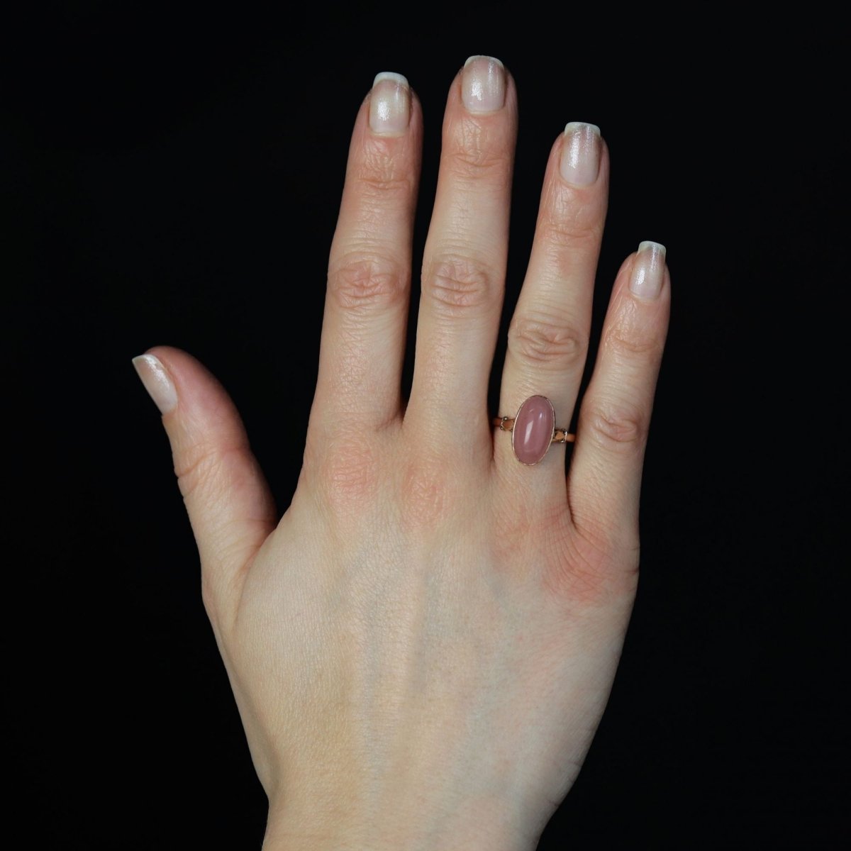 Bague Cocktail en or rose et quartz - Castafiore