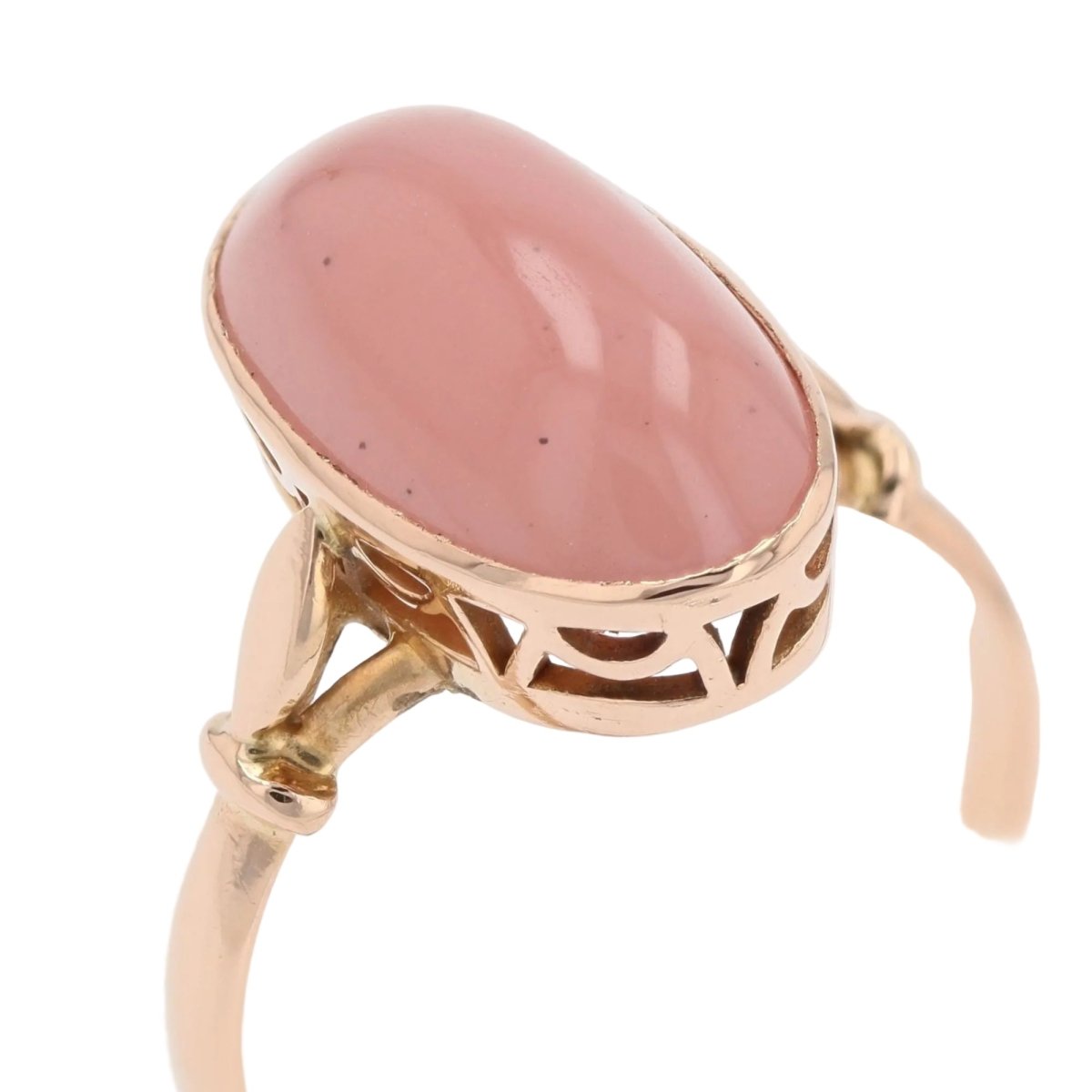 Bague Cocktail en or rose et quartz - Castafiore