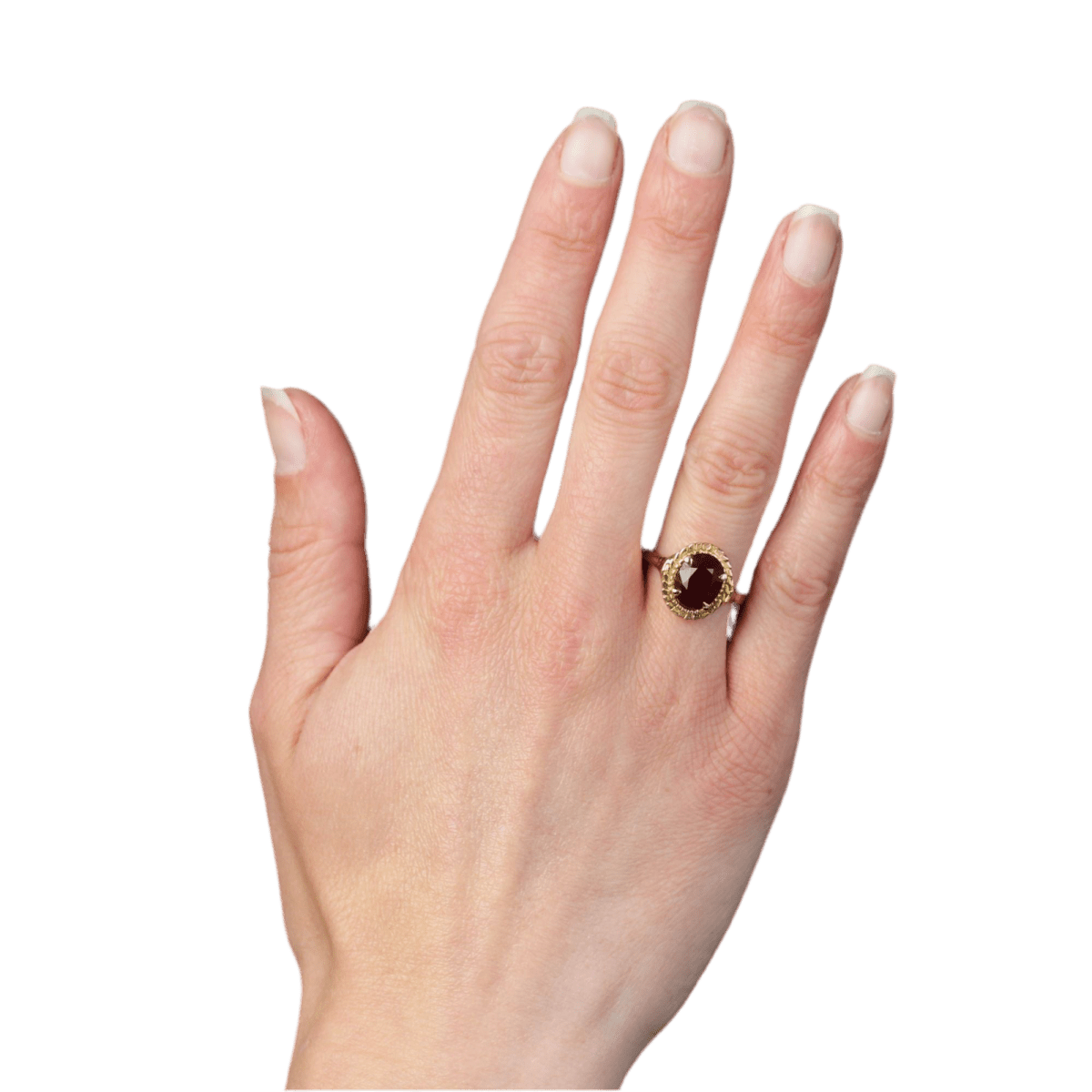 Bague Cocktail en or rose et rubis - Castafiore