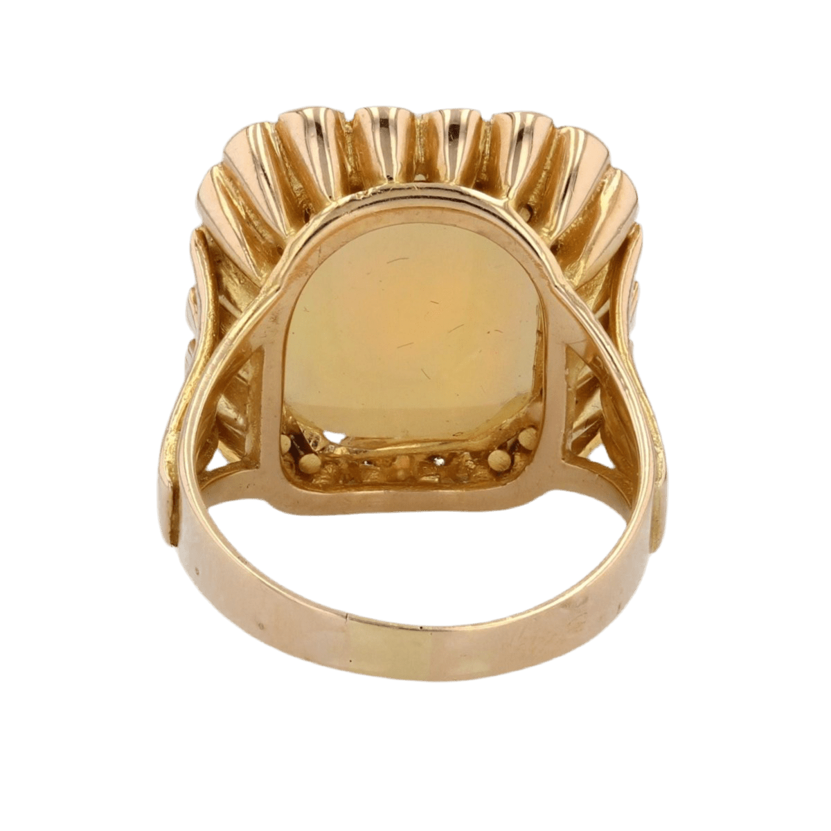 Bague Cocktail en or rose, opale et diamants - Castafiore