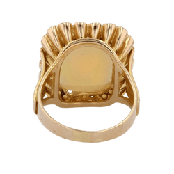 Bague Cocktail en or rose, opale et diamants - Castafiore