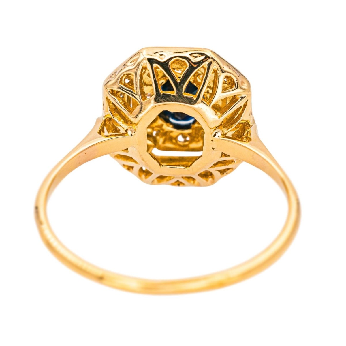 Bague Cocktail en or rose, saphir et diamants - Castafiore