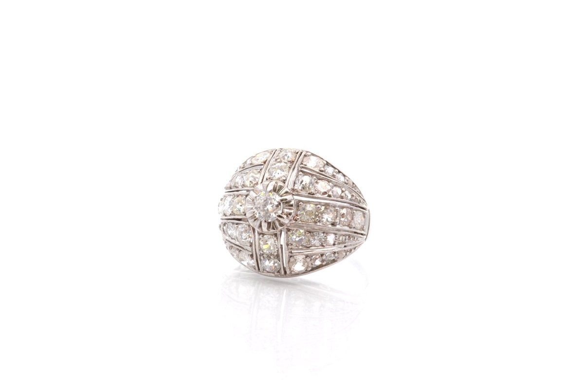 Bague Cocktail en platine et diamant - Castafiore