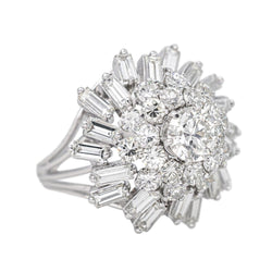 Bague Cocktail en platine et diamants - Castafiore