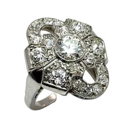 Bague Cocktail en platine et diamants - Castafiore