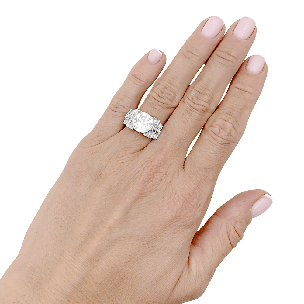 Bague Cocktail en platine et diamants - Castafiore