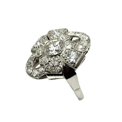 Bague Cocktail en platine et diamants - Castafiore