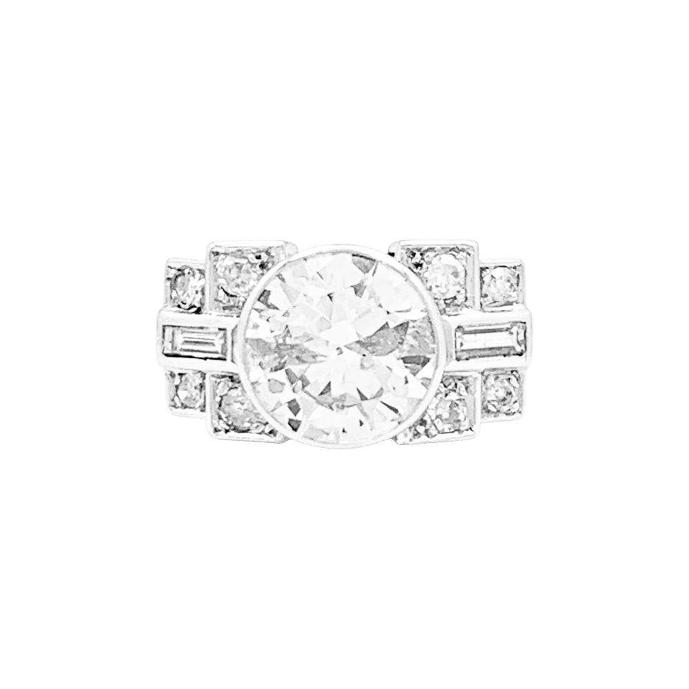 Bague Cocktail en platine et diamants - Castafiore