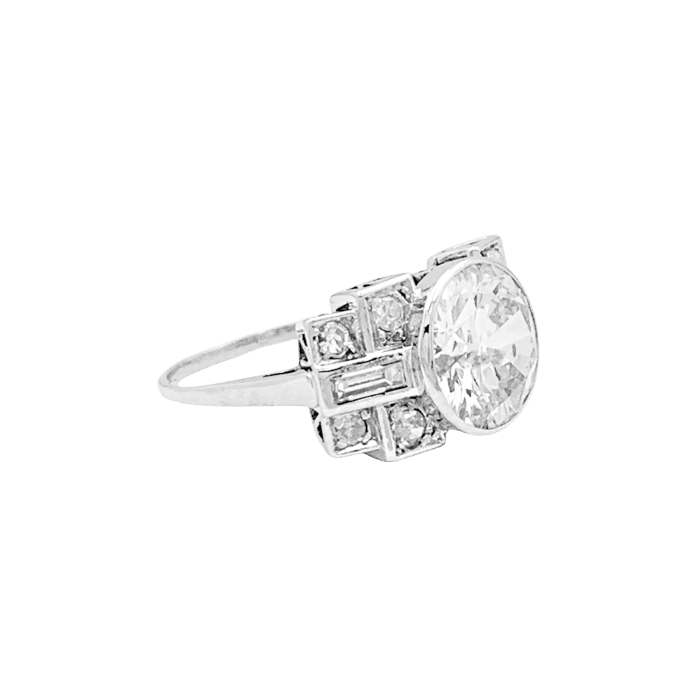 Bague Cocktail en platine et diamants - Castafiore
