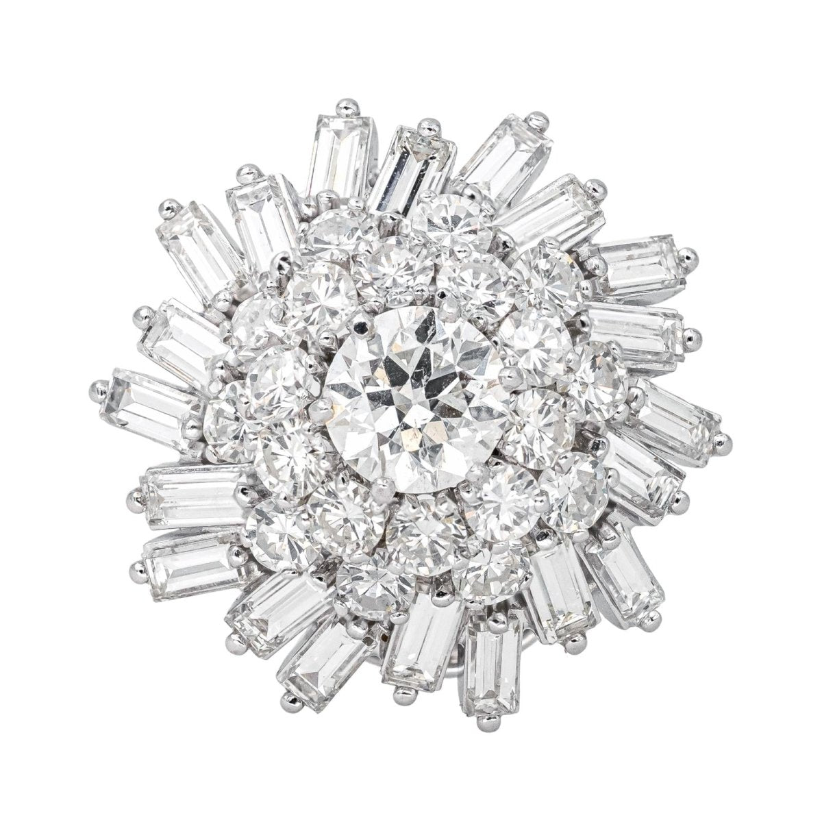 Bague Cocktail en platine et diamants - Castafiore