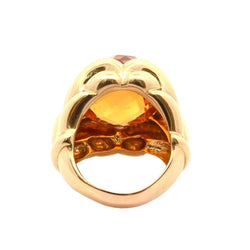 Bague Cocktail FRED en or jaune et citrine - Castafiore