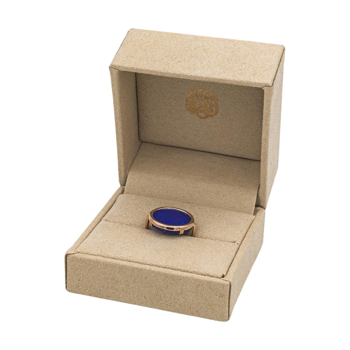 Bague Cocktail GINETTE NY "Ever Lapis Disc" en or rose et lapis - lazuli - Castafiore