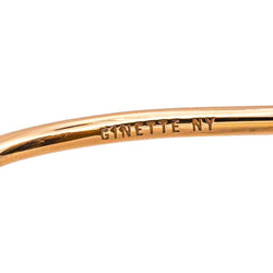 Bague Cocktail GINETTE NY "Ever Tiger Eye Disc" en or rose et oeil du tigre - Castafiore