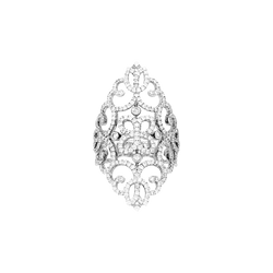 Bague Cocktail MESSIKA "Eden" en or blanc et diamants - Castafiore
