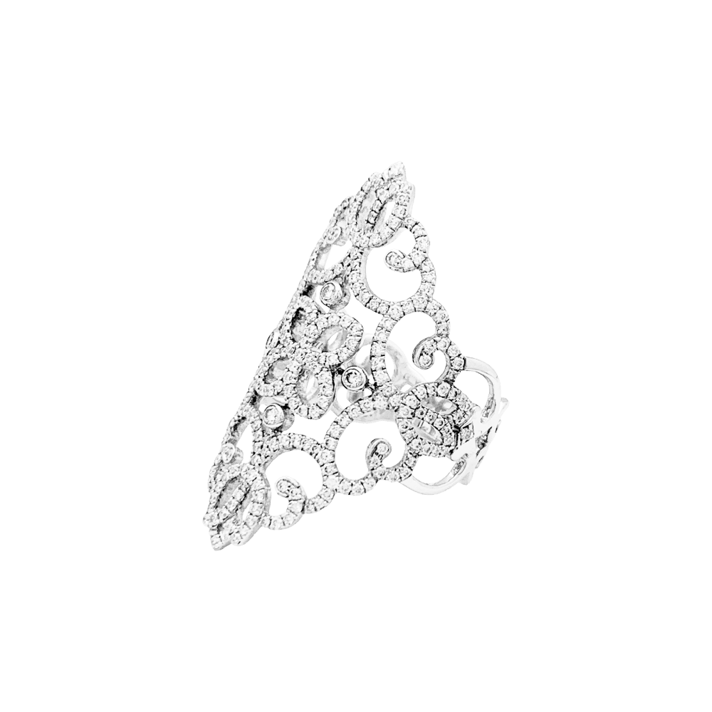 Bague Cocktail MESSIKA "Eden" en or blanc et diamants - Castafiore
